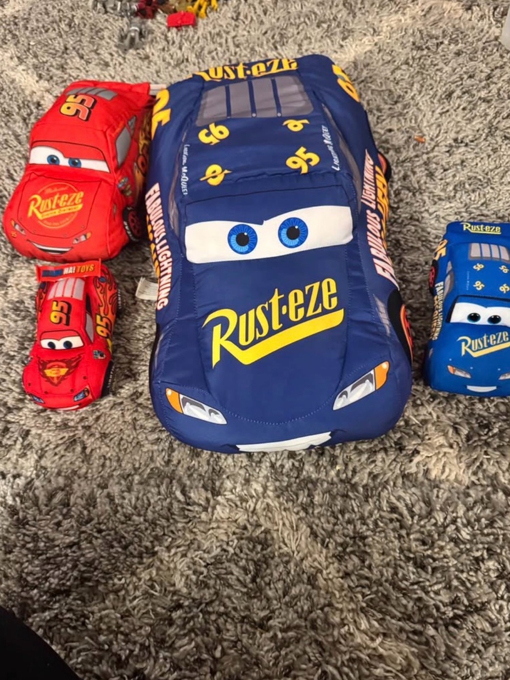 Disney Lightning McQueen Plush Car Toy - Blue and Red